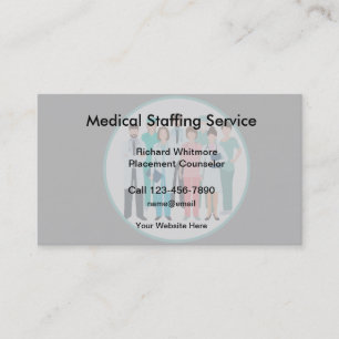 Medical Staffing Employment Agency Business Card