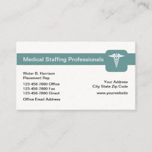 Medical Staffing Service Business Card