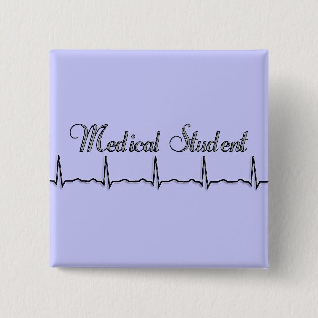 Medical Student QRS Design Gifts 15 Cm Square Badge (Front)