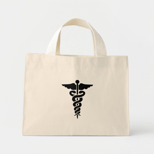 Medical Symbol Caduceus Mini Tote Bag (Front)