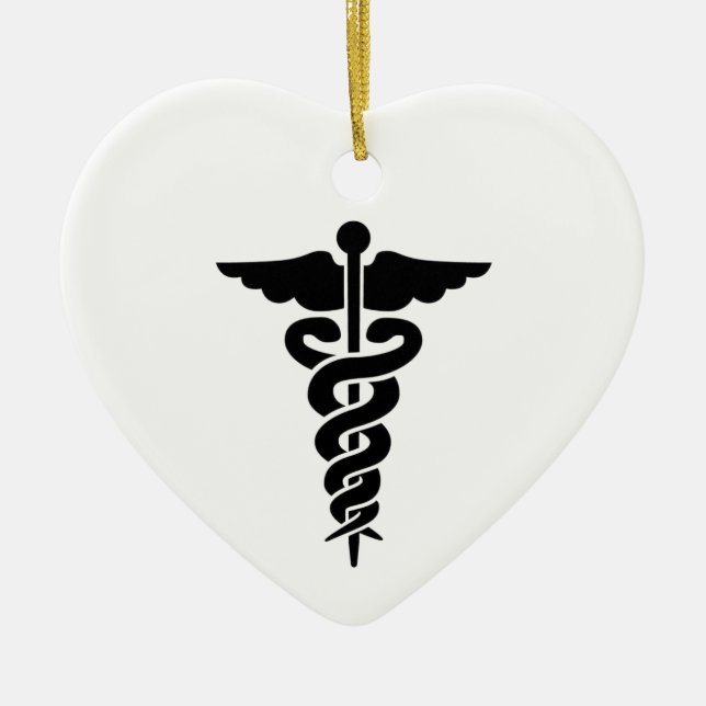 Medical Symbol Ceramic Tree Decoration (Front)