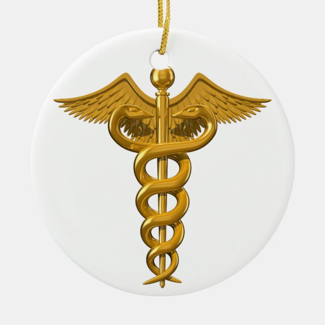 Medical Symbol Ceramic Tree Decoration (Front)