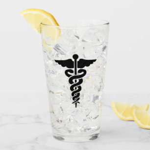 Medical Symbol Dedication Glass