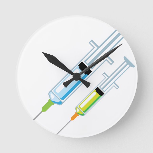 Medical syringe round clock (Front)