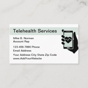Medical Telehealth Business Cards