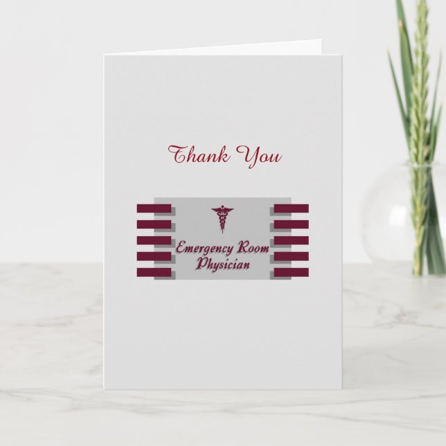 Medical Thank You Emergency Room Physician (Front)