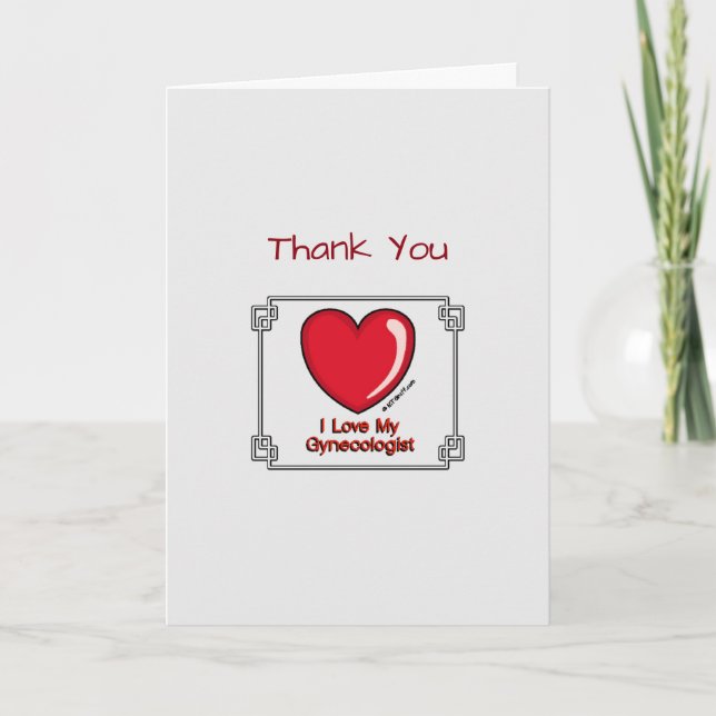 Medical Thank You Gynaecologist Card (Front)