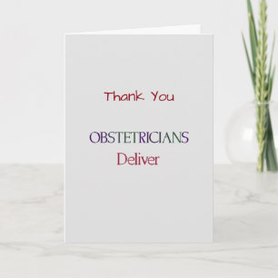 Medical Thank You Obstetrician Card
