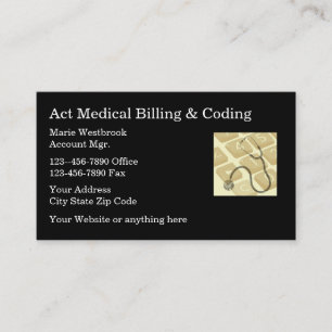 Medical Theme Billing & Coding Services Business C Card