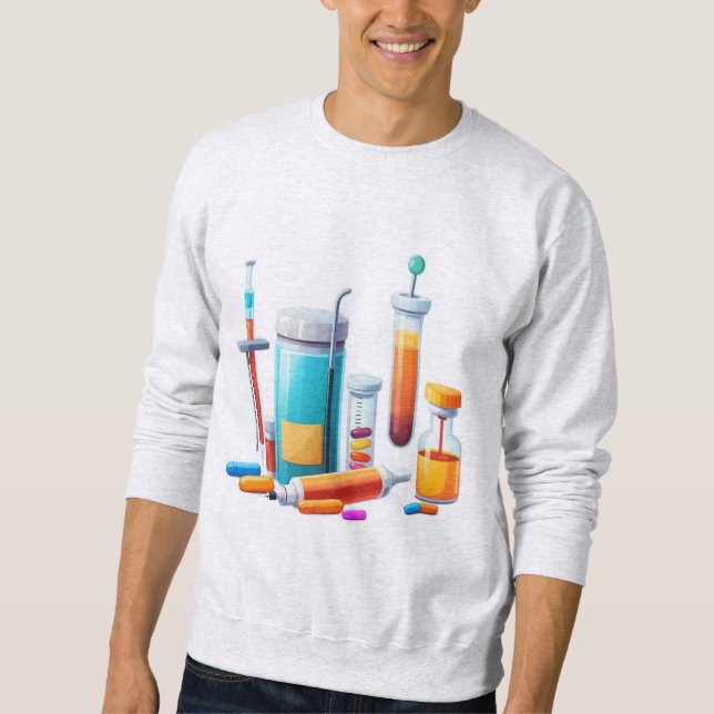Medical Tools Cartoon Sweatshirt (Front)