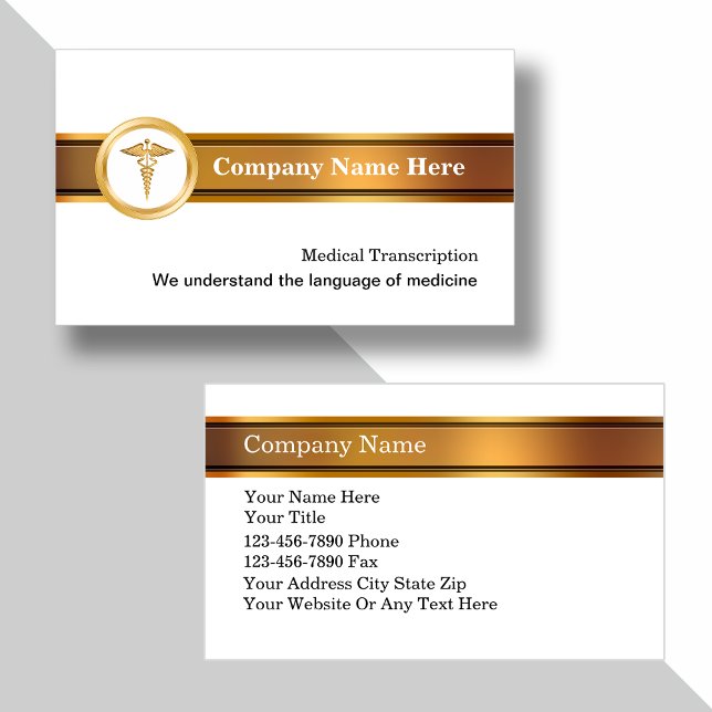 Medical Transcription Business Cards (Creator Uploaded)
