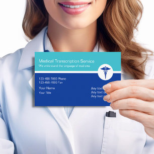 Medical Transcription Business Cards
