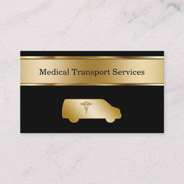 Medical Transport Business Cards (Front)