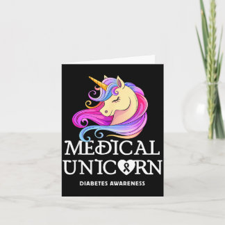 Medical Unicorn Diabetes Awareness Card