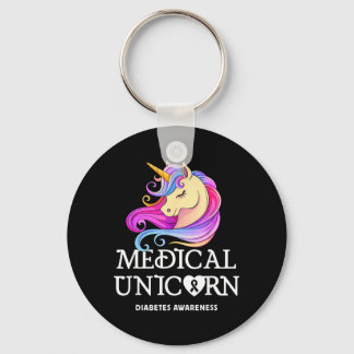 Medical Unicorn Diabetes Awareness Key Ring