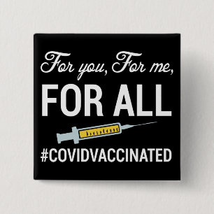 Medical Vaccinated, Covid Vaccinated 15 Cm Square Badge