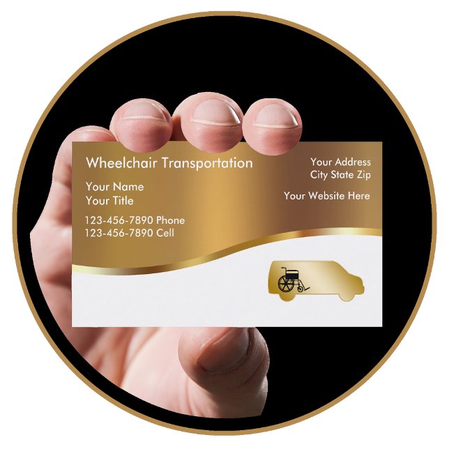Medical Wheelchair Transport Business Cards (Creator Uploaded)
