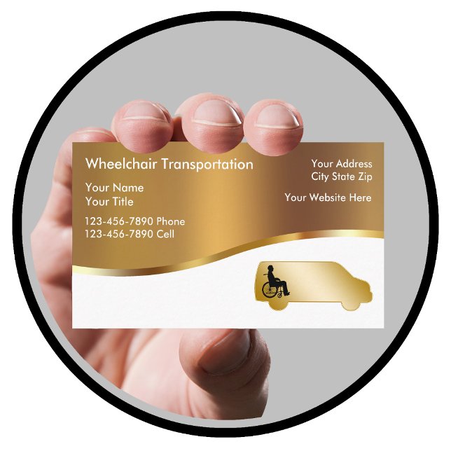 Medical Wheelchair Transport Business Cards (Creator Uploaded)