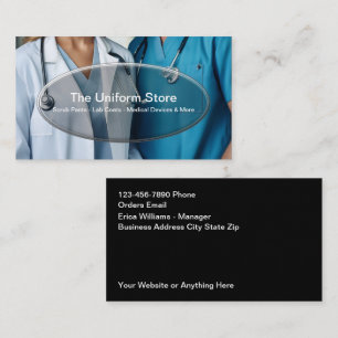 Medical Work Uniform Sales And Service Business Card