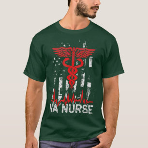 Medical Worker American Flag VA Nurse T-Shirt