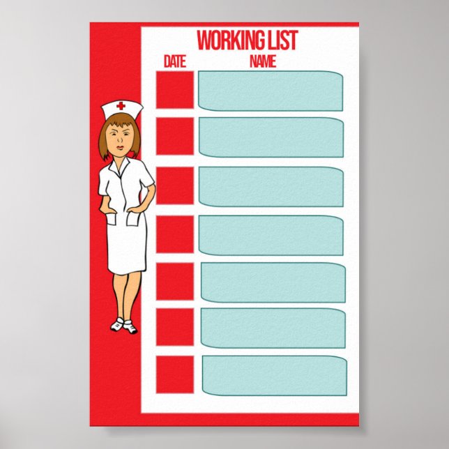 Medical working list poster (Front)