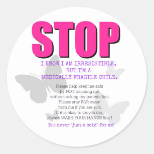 Medically Fragile Child Classic Round Sticker