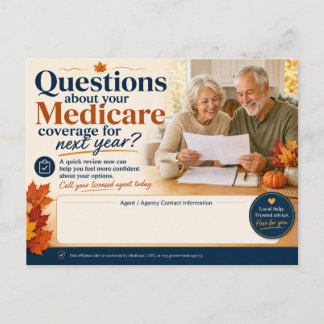 Medicare Agent Fall Client Reminder Postcard