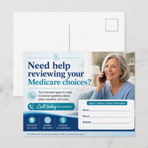 Medicare Coverage Checkup Postcard Insurance Age