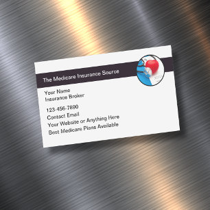 Medicare Insurance Agent Broker Magnetic Business Card