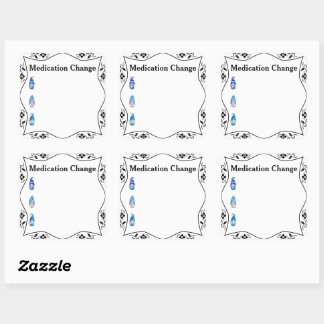 Medication Change Health Journal Square Sticker