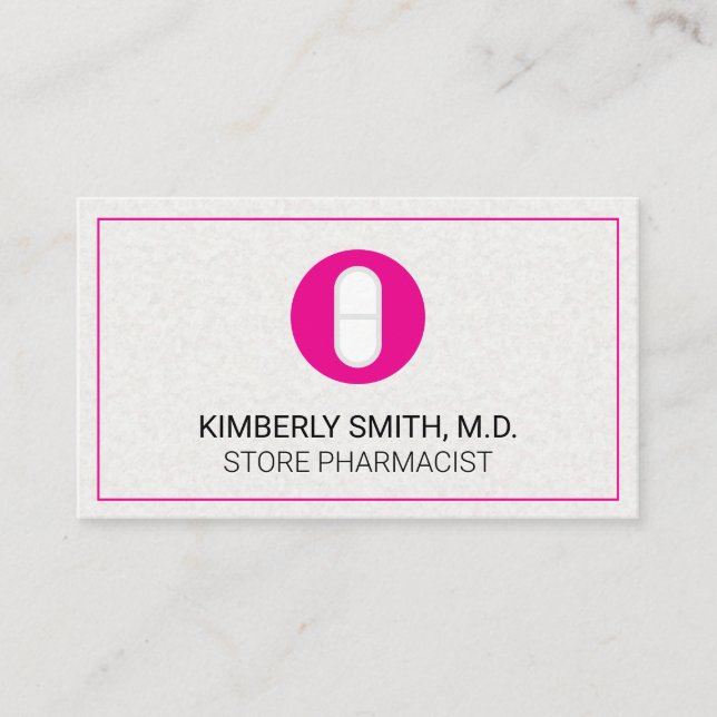 Medication Medicine Pill Business Card (Front)