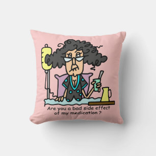Medication Side Effect Dark Hair Cushion