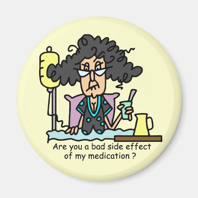 Medication Side Effect Dark Hair Magnet (Front)