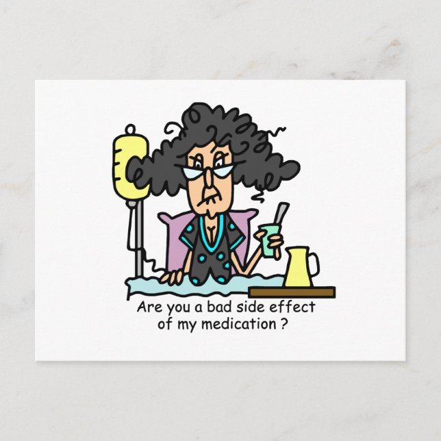 Medication Side Effect Dark Hair Postcard (Front)