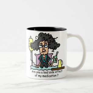 Medication Side Effect Dark Hair Two-Tone Coffee Mug