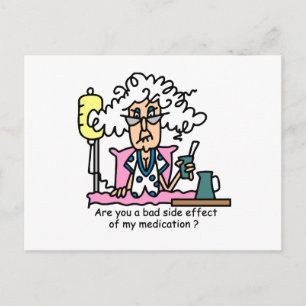 Medication Side Effect Humour Postcard