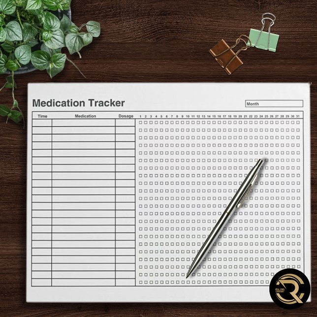 Medication Tracker Daily Log  Notepad (Creator Uploaded)