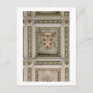 Medici coat of arms, from the soffit of the church postcard