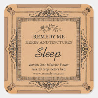 Medicinal Herbal Sleep Remedy Tincture Labels