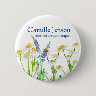Medicinal Herbs Aromatherapy Custom Name 6 Cm Round Badge