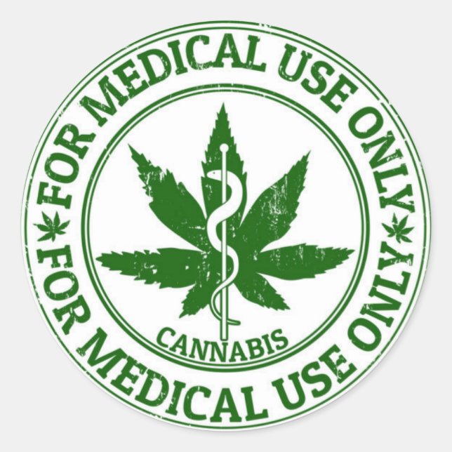 Medicinal plant therapy classic round sticker (Front)