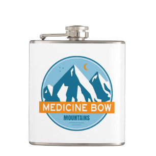 Medicine Bow Mountains Colorado Wyoming Hip Flask