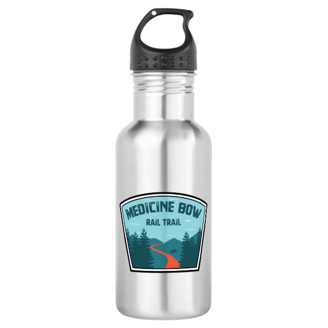 Medicine Bow Rail Trail 532 Ml Water Bottle (Front)
