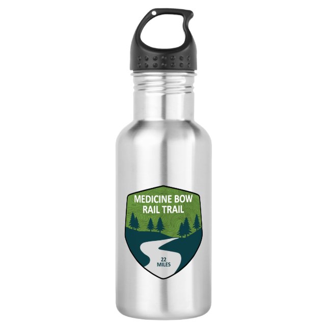 Medicine Bow Rail Trail 532 Ml Water Bottle (Front)
