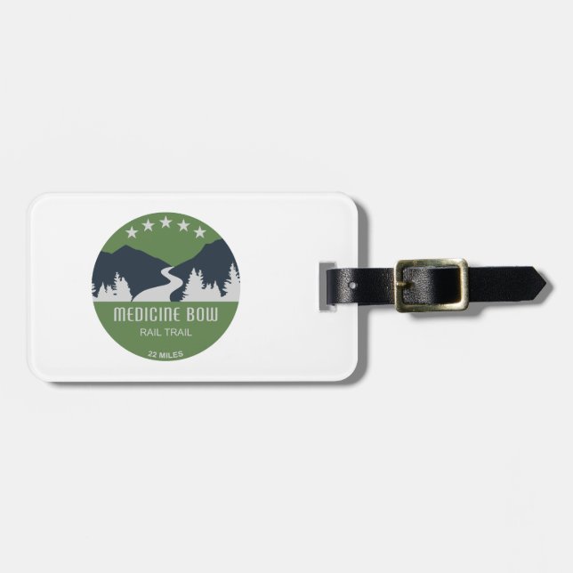 Medicine Bow Rail Trail Luggage Tag (Front Horizontal)