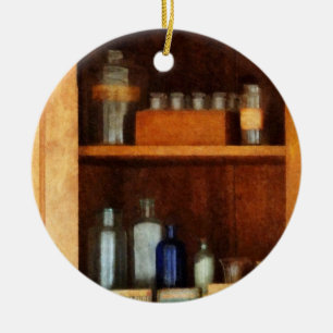 Medicine Cabinet with Asthma Medication Ceramic Tree Decoration