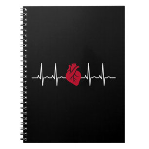 Medicine Doctor Paramedic Nurse Gift Love Cardiogr Notebook