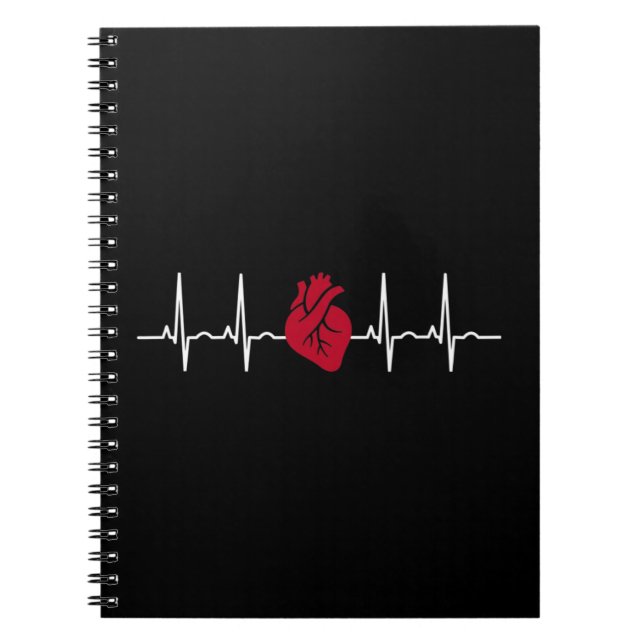 Medicine Doctor Paramedic Nurse Gift Love Cardiogr Notebook (Front)