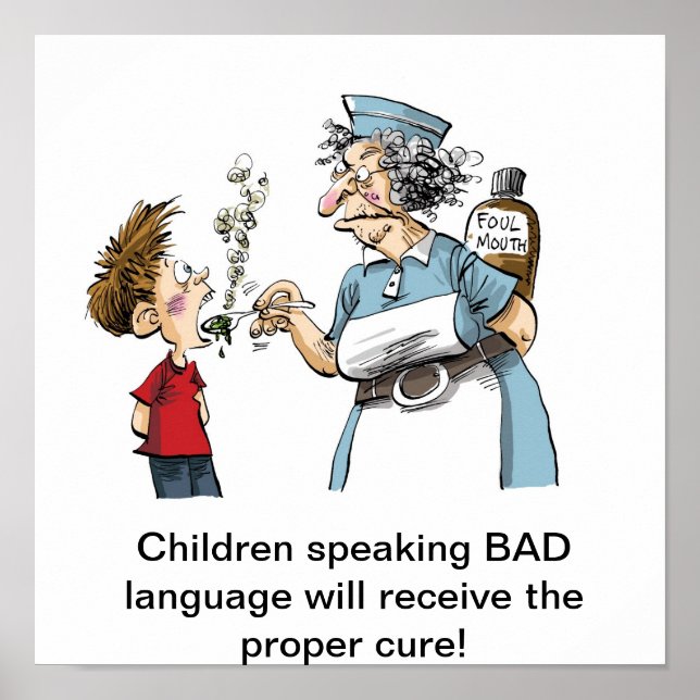 Medicine for BAD language! Poster (Front)