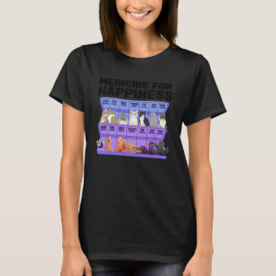 Medicine For Happiness is Called Cats Kitten Girl T-Shirt